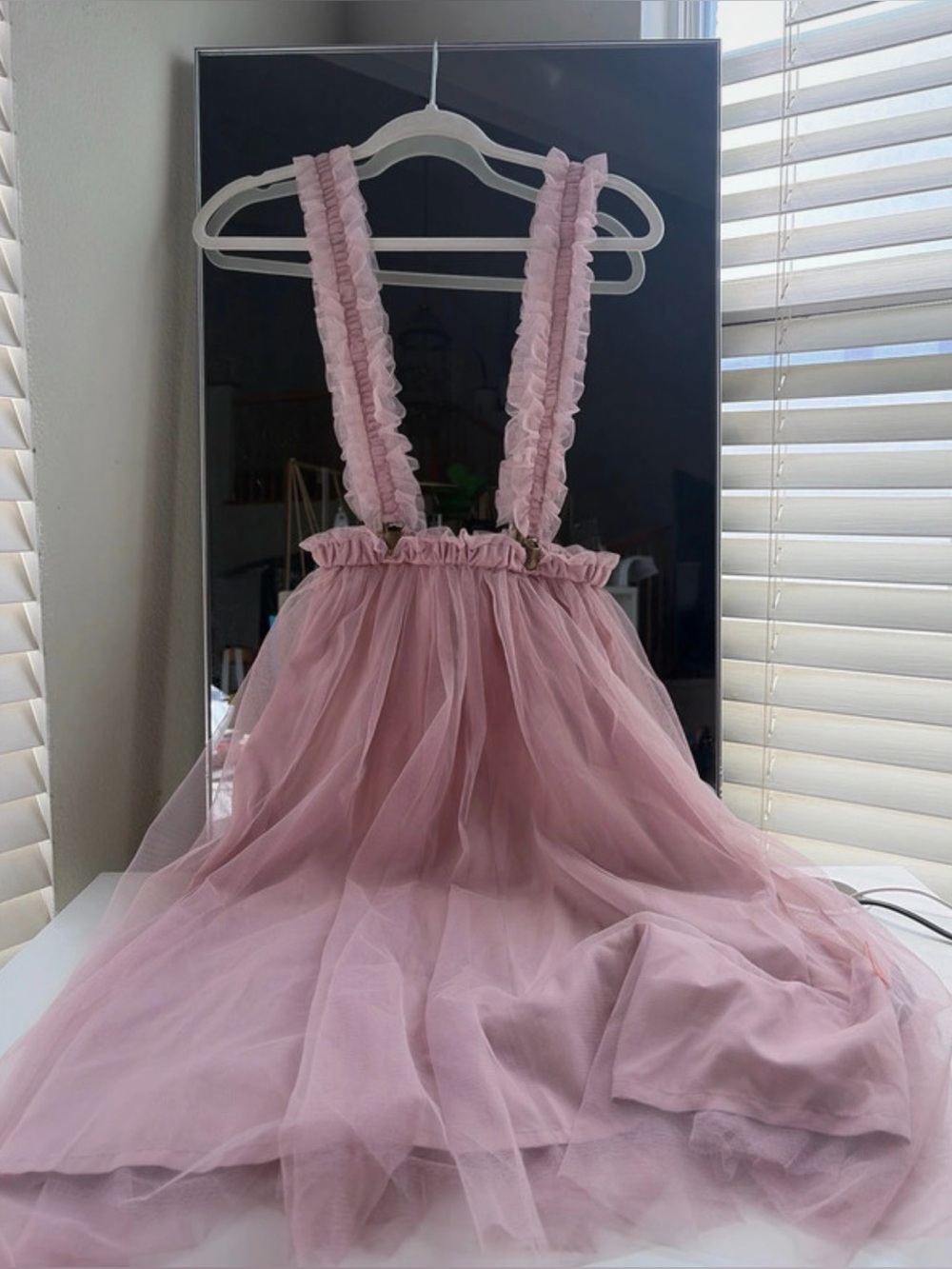women’s pink overalls skirt